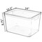 Basicwise Clear Storage Container with Lid For Kitchen Pantry Cabinet & Fridge Storage For Organizing Snacks Produce Supplies Or Essentials Durable Bin For Home Dorm Apartment Or Office Use